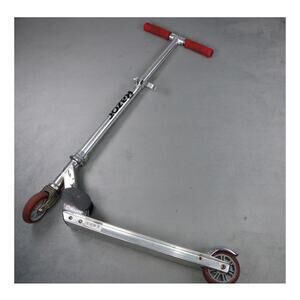 Razor A Kick Scooter Silver Aluminum Folding Scooter Fully Functional Red Grips